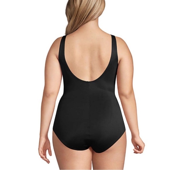 Lands End Plus Slender Tummy Control Wrap Swimsuit Plus‎ Size 18 EUC 0389 - Picture 3 of 7